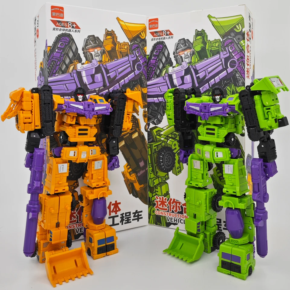 New Devastator 6 In 1 Deformabl Robot G1 Engineering Action Figure 11 Kids Toys