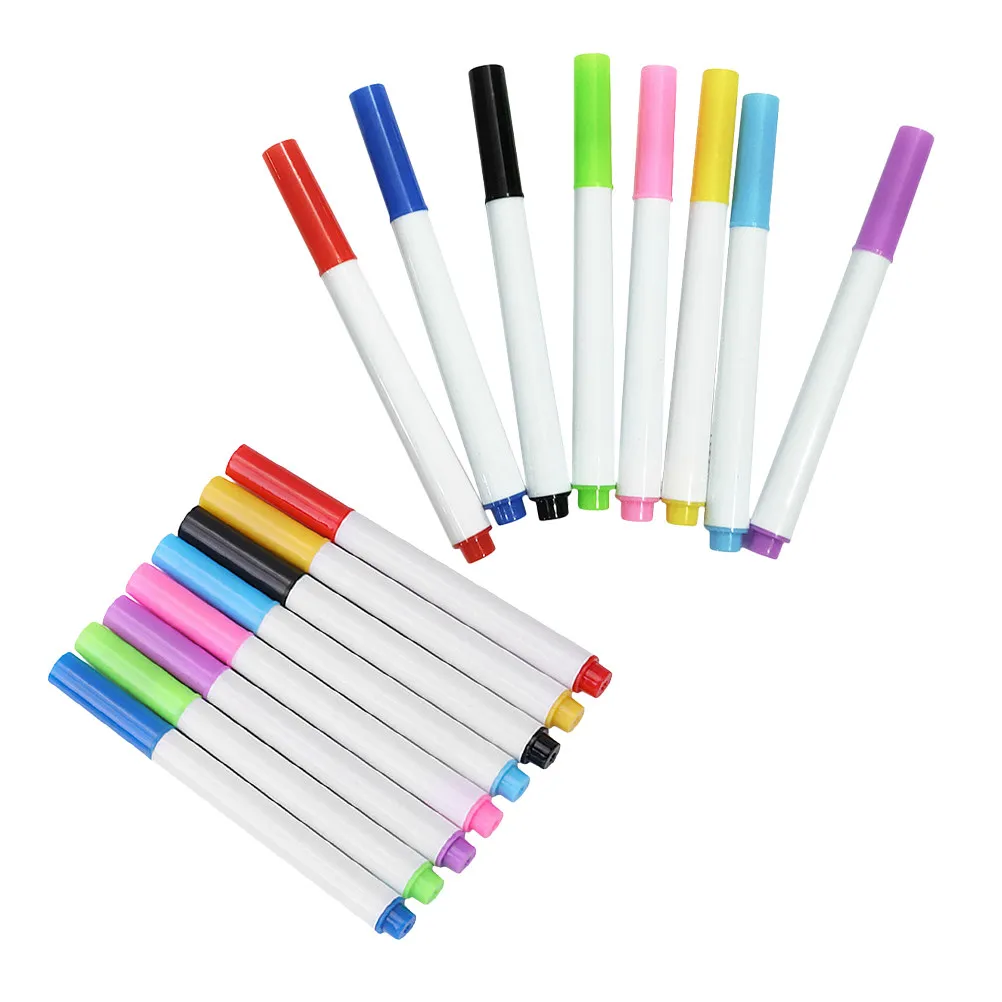 16Pcs 파인 팁 화이트보드 마커 다채로운 드로잉 아트 용품을 위한 세척 가능한 건식 지우기 펜 지울 수 있는 쓰기 도구