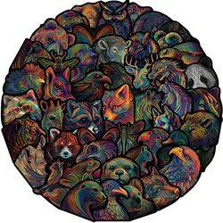 10/30/50PCS Psychedelic Line Animals Cartoon Stickers Novel Decals DIY Skateboard Guitar Laptop Motorcycle Classic Toy Sticker