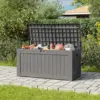 120 Gallon Large Deck Box, Outdoor Lockable Storage Box for Gardening Tools, Waterproof Deck Box for Patio Furniture, 3