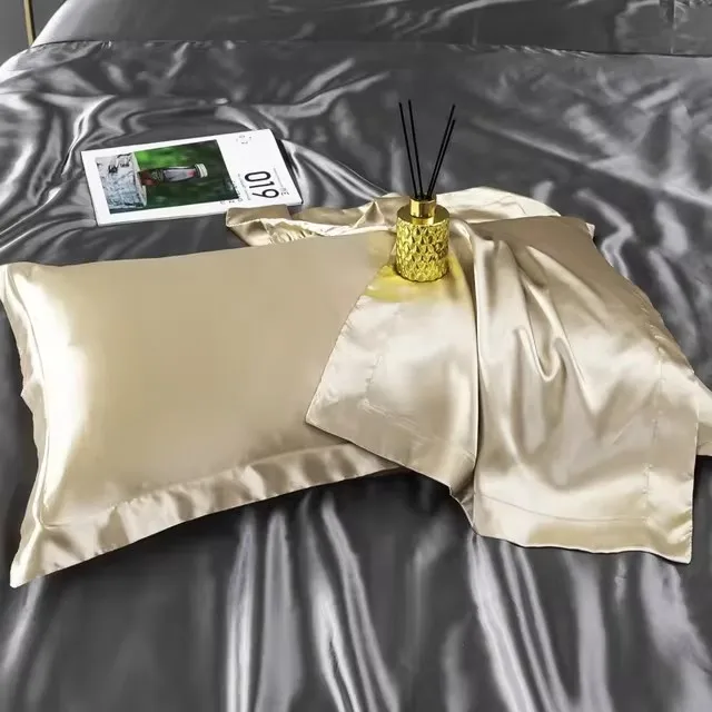 Natural Mulberry Silk Satin Pillowcase for Hair and Skin Superior Quality Pillow Case Solid Color Bedding Pillow Case Cover 5