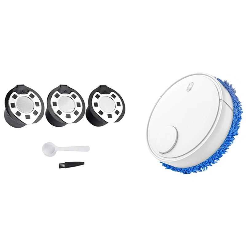 

3 Pack Capsules Refillable Set - Reusable Coffee Pods & 1Set Automatic Smart Dry And Wet Robot Vacuum Cleaner