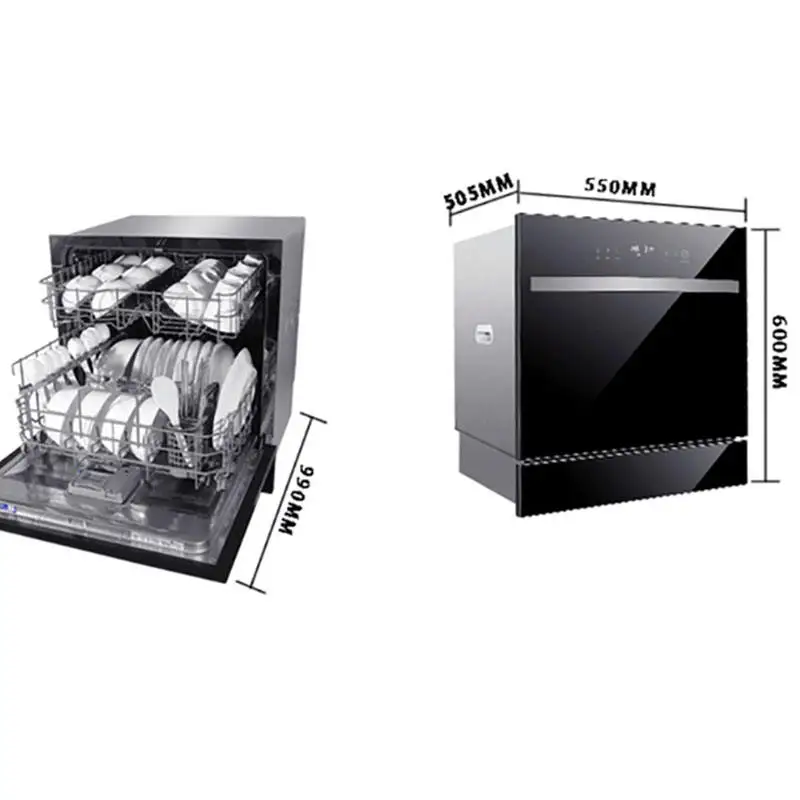 Home Intelligent Embedded Large-capacity High Temperature Disinfection Automatic Dishwasher Machine 120L 5