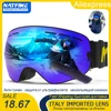 Ski Goggles Pro 100% UV400 Protection Anti Fog Interchangeable Lens Skiing Glasses Snowboard Snow Goggles for Men Women Natfire 1