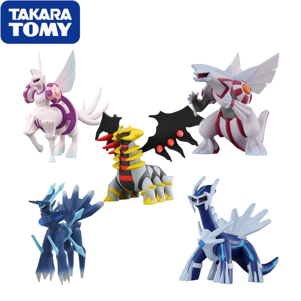 In Magazzino Takara Tomy Pokemon Monster Collection Dialga Giratina Palkia Original Collectible Figure Model Toys Legendary Pokemon