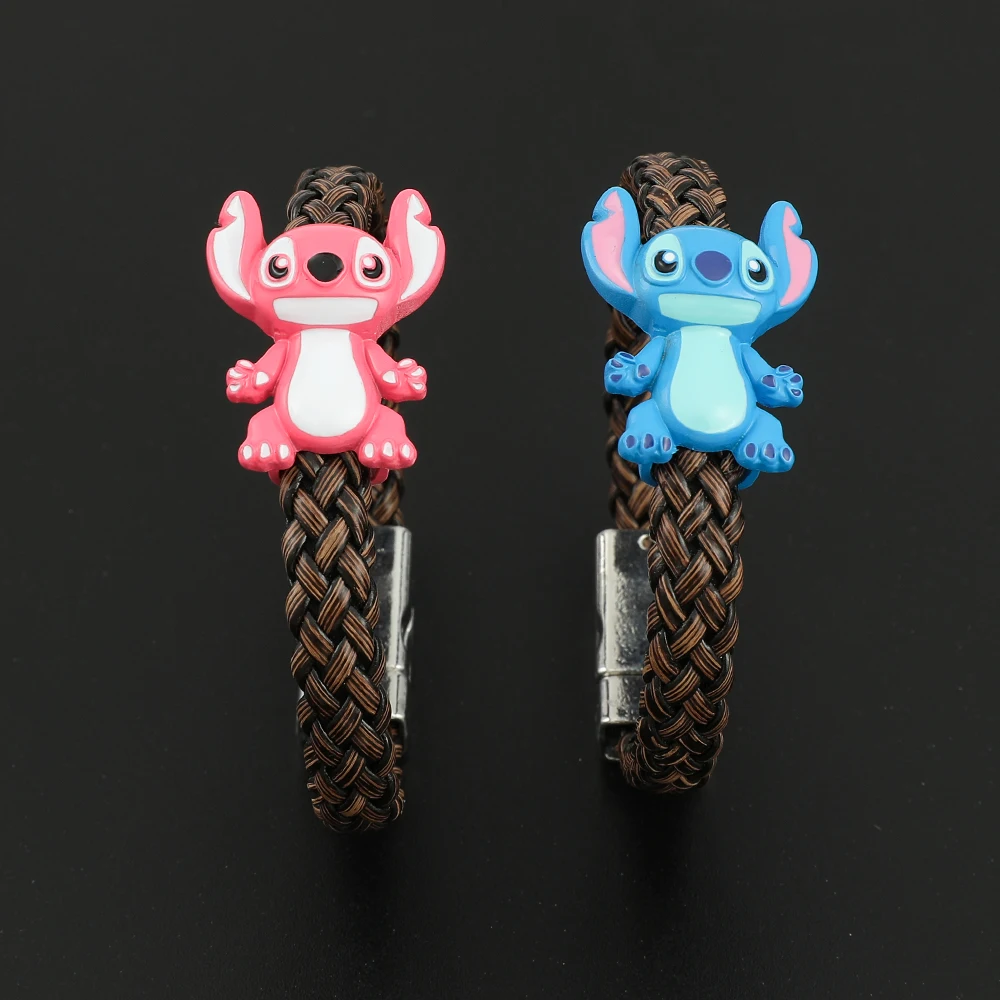 Disney Lilo & Stitch Opening Rings Cartoon Cute Stitch Adjustable Ring  Funny Separable Finger Jewelry for Women Multilayer Ring