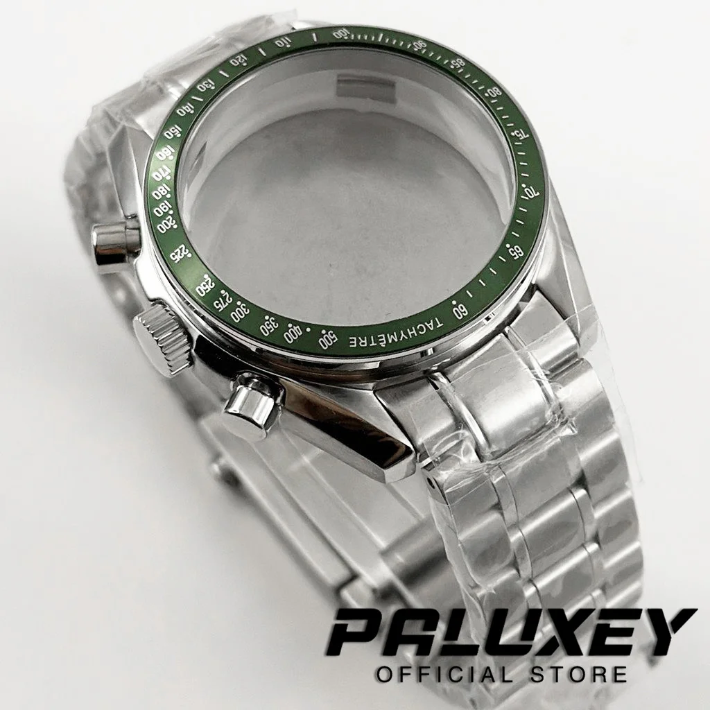 Premium Multifunctional 40mm Speedmaster Watch Case for Quartz Movements - Fits 20mm Strap