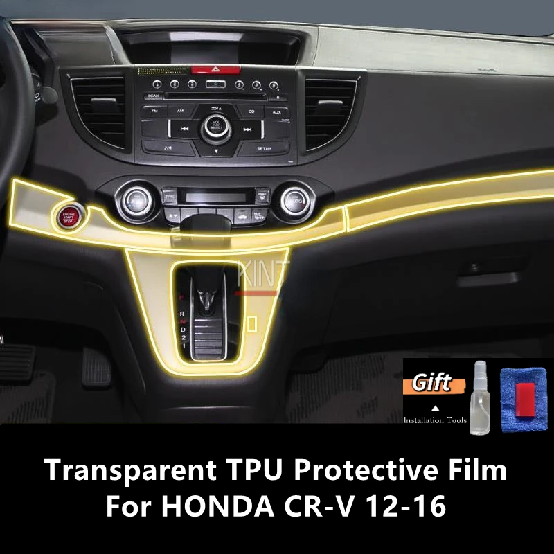 

For HONDA CR-V 12-16 Car Interior Center Console Transparent TPU Protective Film Anti-scratch Repair Film Accessories Refit