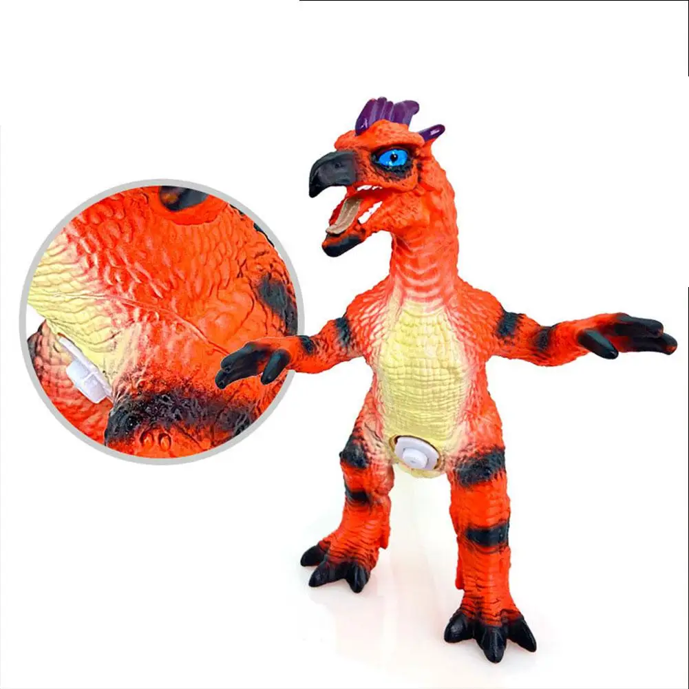 공룡 시뮬레이션 동물 모델, 부드러운 젤 사운드, Archaeopteryx, 현실적인 공룡 안전 선물 및 재료 장난감 세계 어린이 G5M5