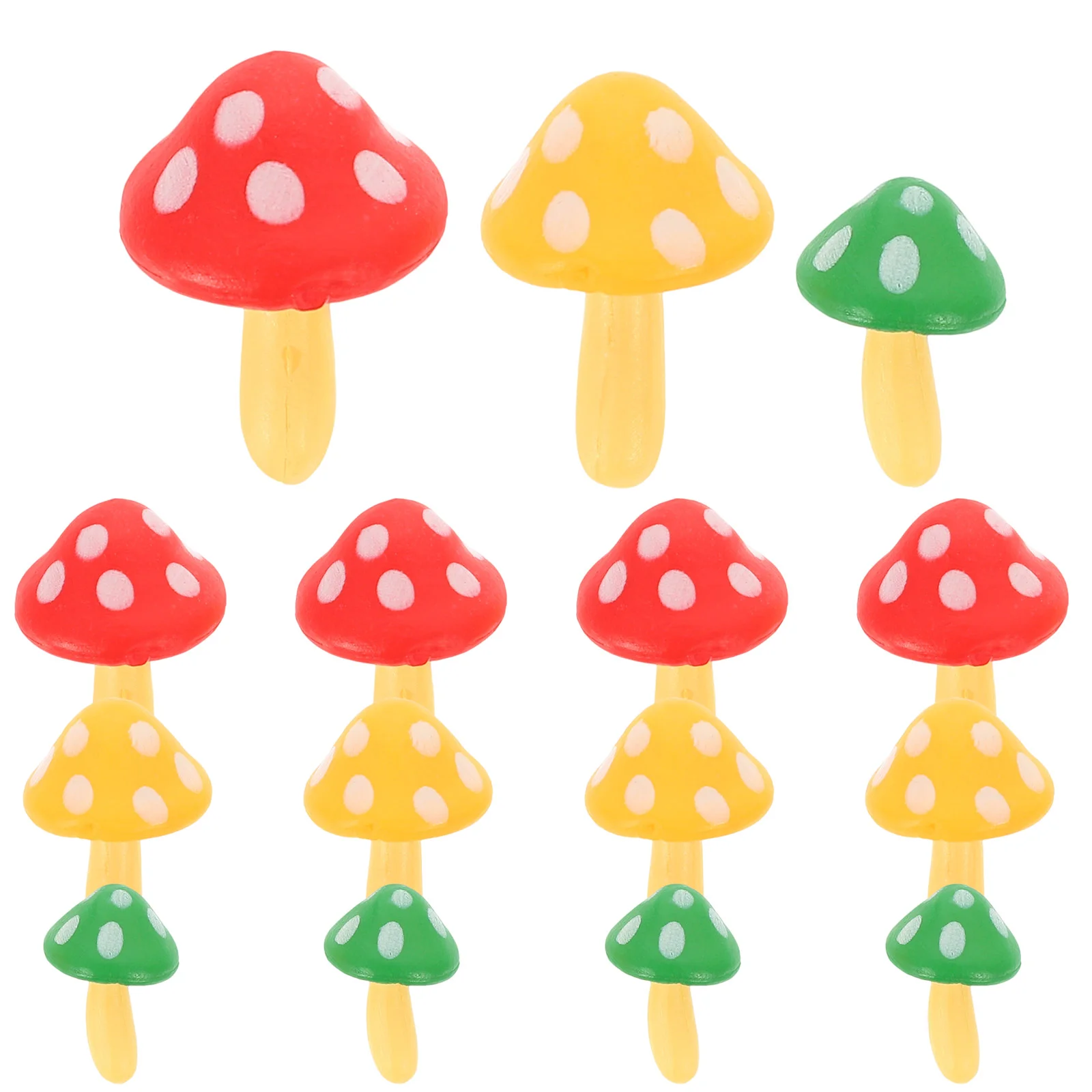 

15Pcs Miniature Mushroom Resin Bonsai Decor Miniature Resin Mushroom Tiny Bonsai Mushroom