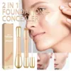 Double-Head Concealer 2 In 1 Flawless Face Concealer Long-lasting Full Coverage Concealer Foundation Cream Face Makeup Cosmetics 2