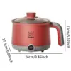 Electric Hot Pot Multifunctional Cookware Soup Pot 1.8L Noodles Pot Electric Cooker for Dumpling Noodles Ramen Pasta Shabu Shabu 6
