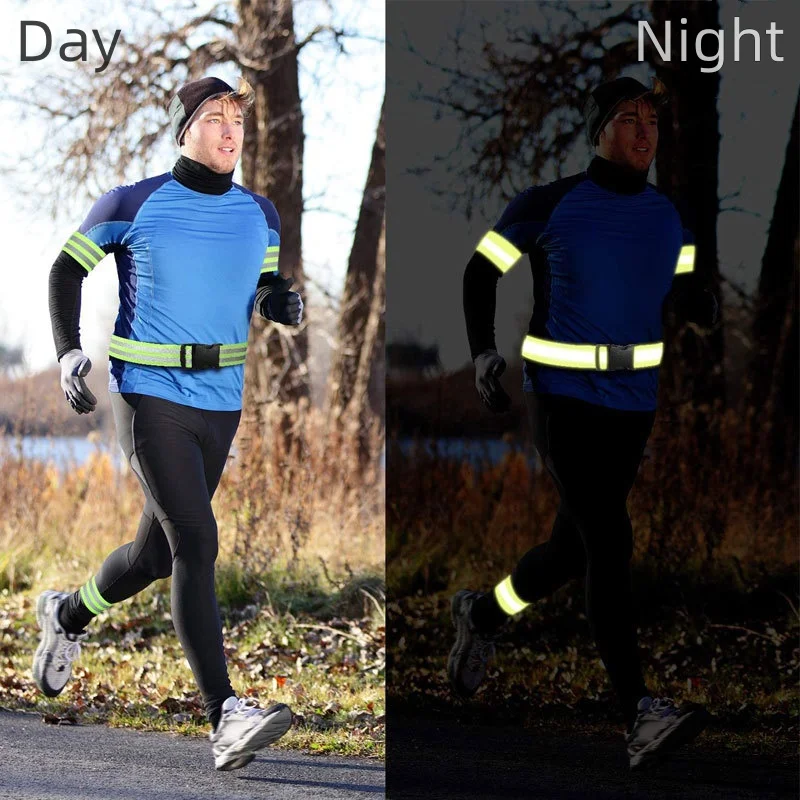 Reflective Adjustable Cycling Belt for Night Safety