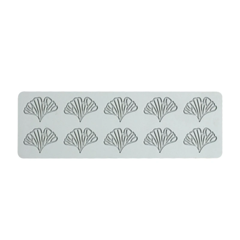 

10Cavity Hollow Ginkgo Leaf Lace Mat Chocolate Silicone Mold for Cake Decorating