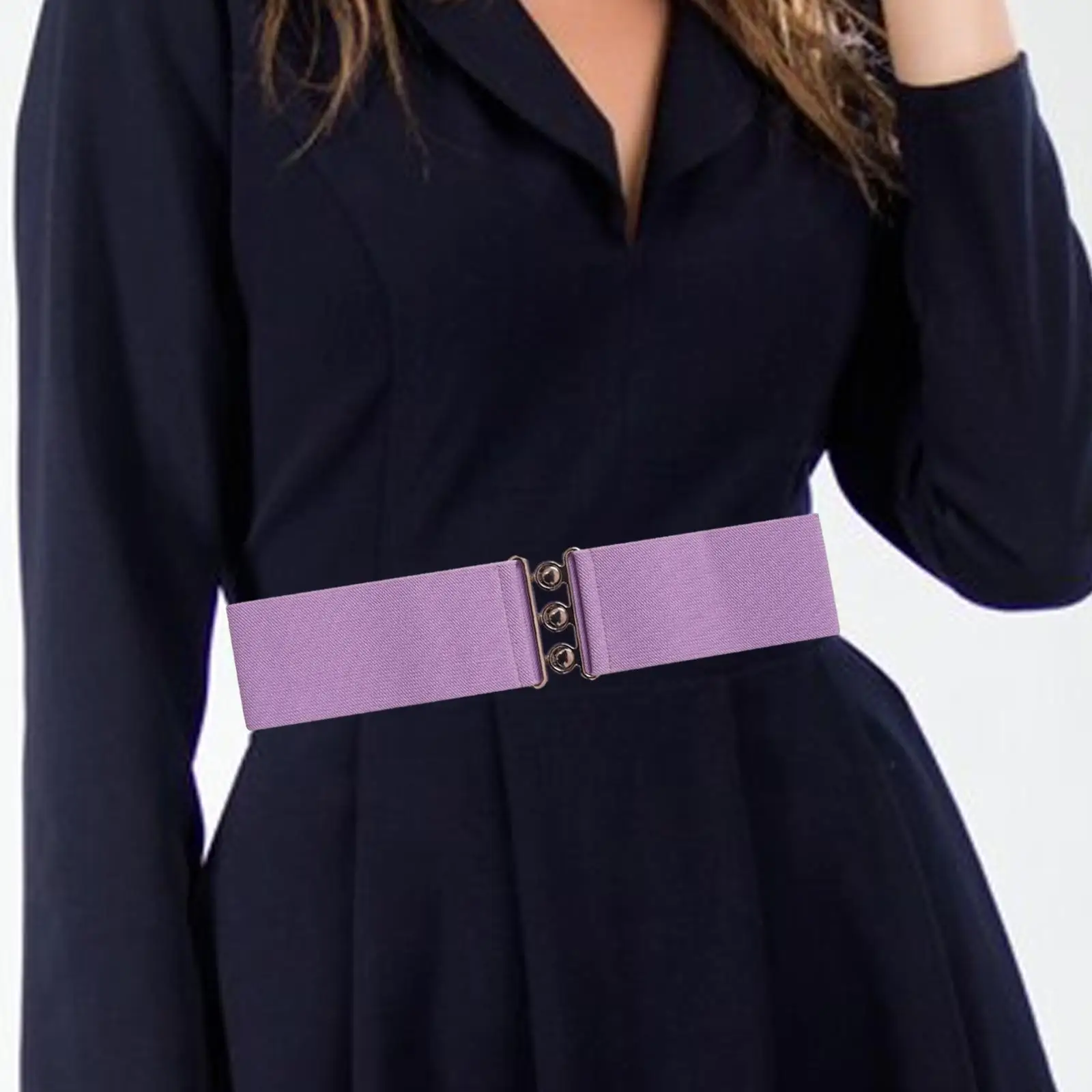 

Women's Wide Belt Dress Belt Fashion Elegant with Buckle Clasp Stretch Waist Belt for Dresses Coat Clothes Blouse Jumpsuits