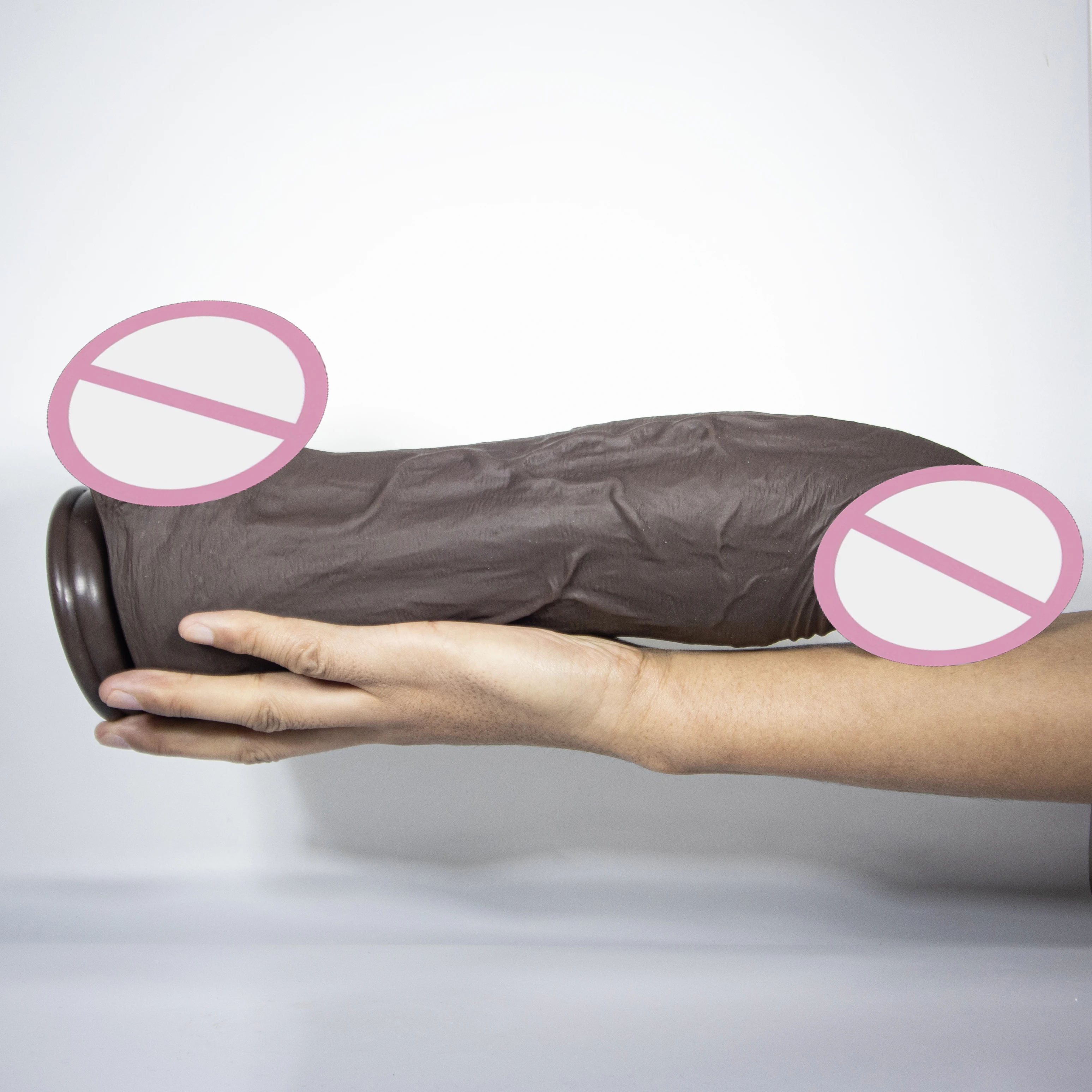 [Realistic Giant Dildo] Realistic 3.5 Inch Diameter Giant Dildo-Unisex G-Spot Anal Sex Toy With Strong Suction Cup For Hands-F