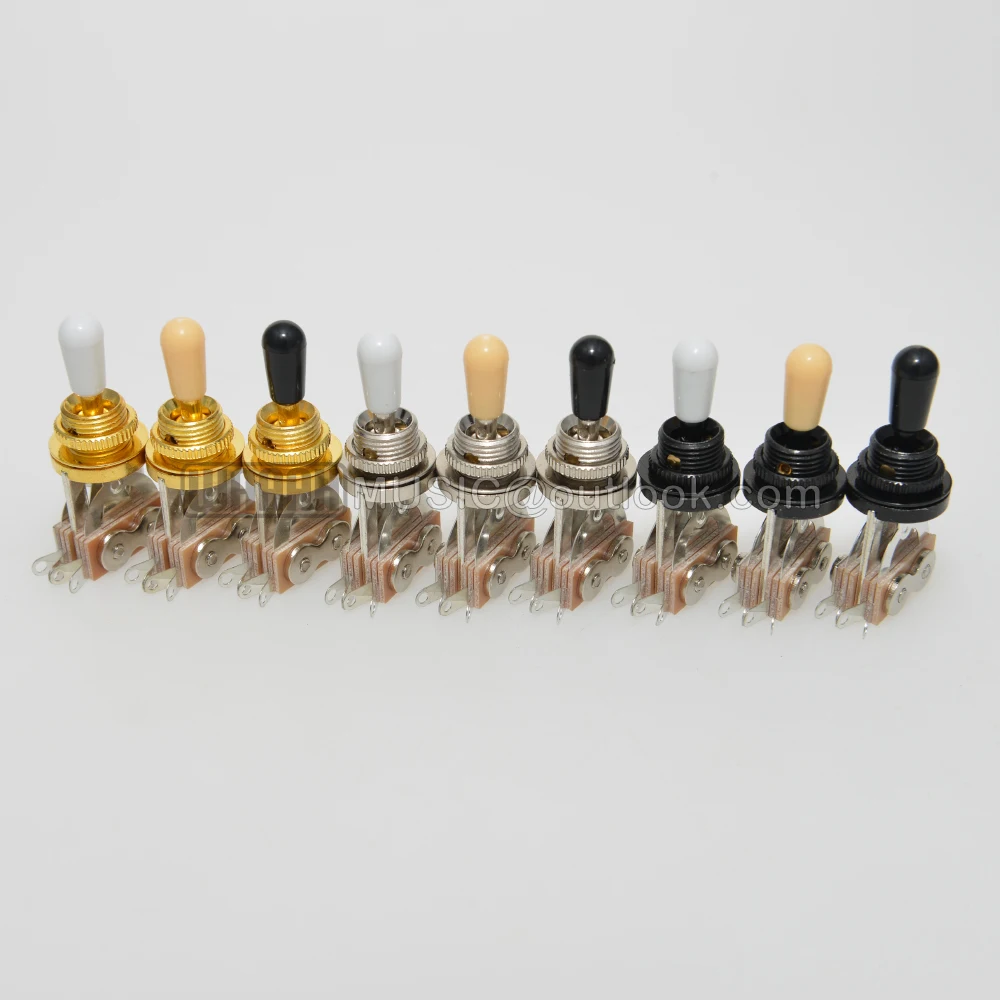 1pcs 3 Way Toggle Switch For LP Guitar 3 Way Guitar Switch with Tip Cap Electric Pickup Selector