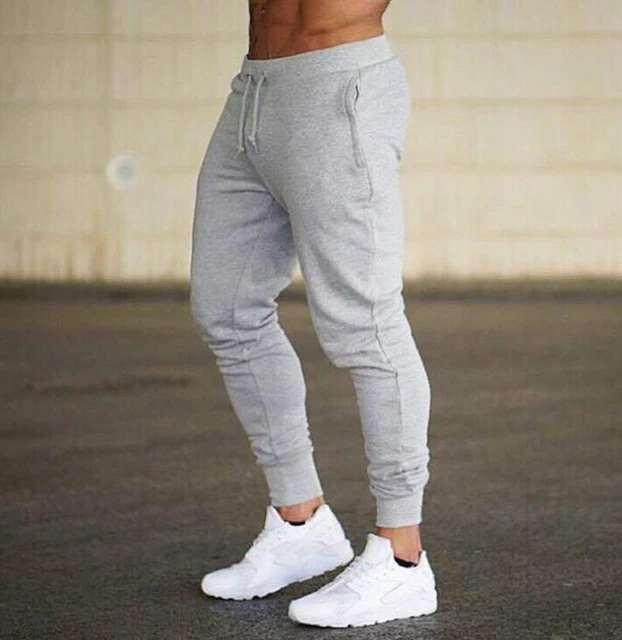 Pantalones deportivos de algodón para hombre, chándal ajustado