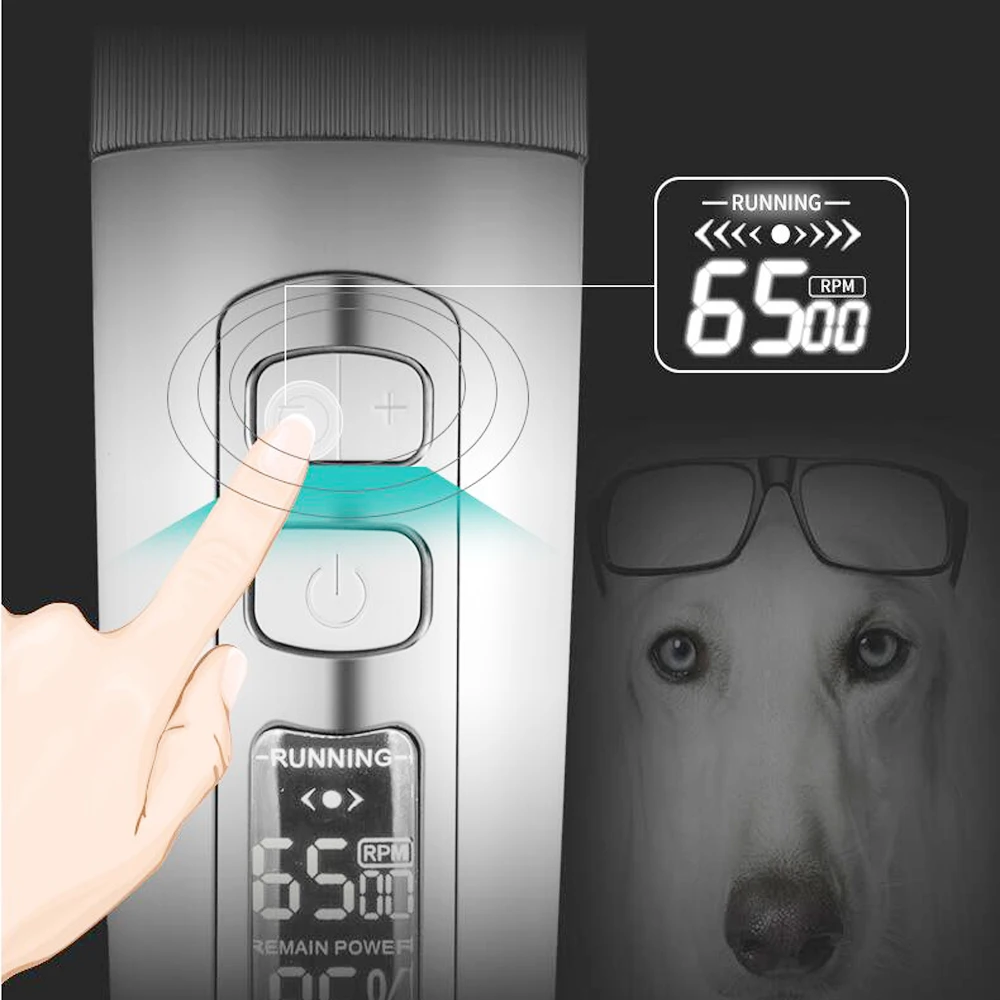 Pet Hair Trimmer Dog Hair Trimmer Dog Clipper Pet Clipper Hair Trimmer EU Plug Baorun P9 Rechargeable Pet Dog Animal Shaver Hair Cutter Trimmer Electrical Grooming Clipper Low Noise Cats Haircut