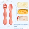 Baby Silicone Grinding Training Spoon Feeding Complementary Food Rice Paste Double Headed Soft Spoon Sticky Licking Rod BPA Free 3