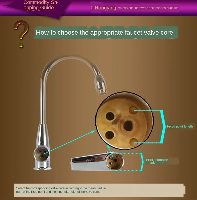 Description Picture 3 of itemKitchen basin faucet ceramic valve core 25/35/40 water heater water mixing valve core switch repair parts