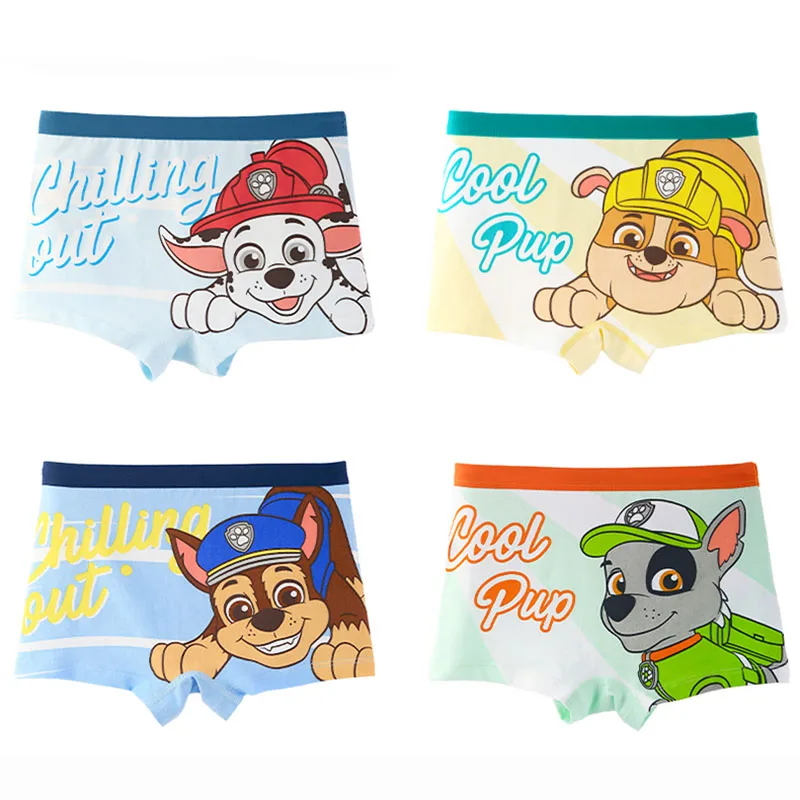 Boys Underwear Children Underwear Genuine Paw Patrol 4PCS/set Baby Boys Cartoon Underpants Kids Underwear Cotton Panties 2-8Y