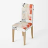 Abstract Geometric Botanical Illustration Chair Cover Morandi Color ins Style Living Room Non-Slip Chair Cover 5