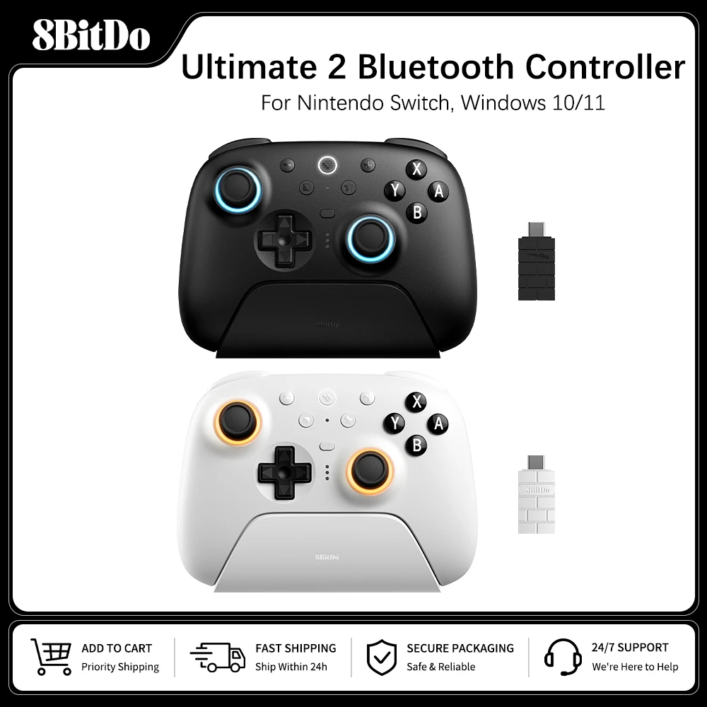 Enhanced Wireless Bluetooth Gamepad with TMR Joystick Accessory