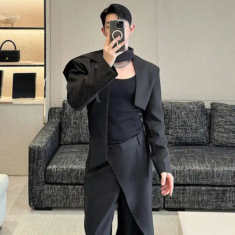 LUZHEN Asymmetric Design Multifunctional Fashion Suit Jackets Two