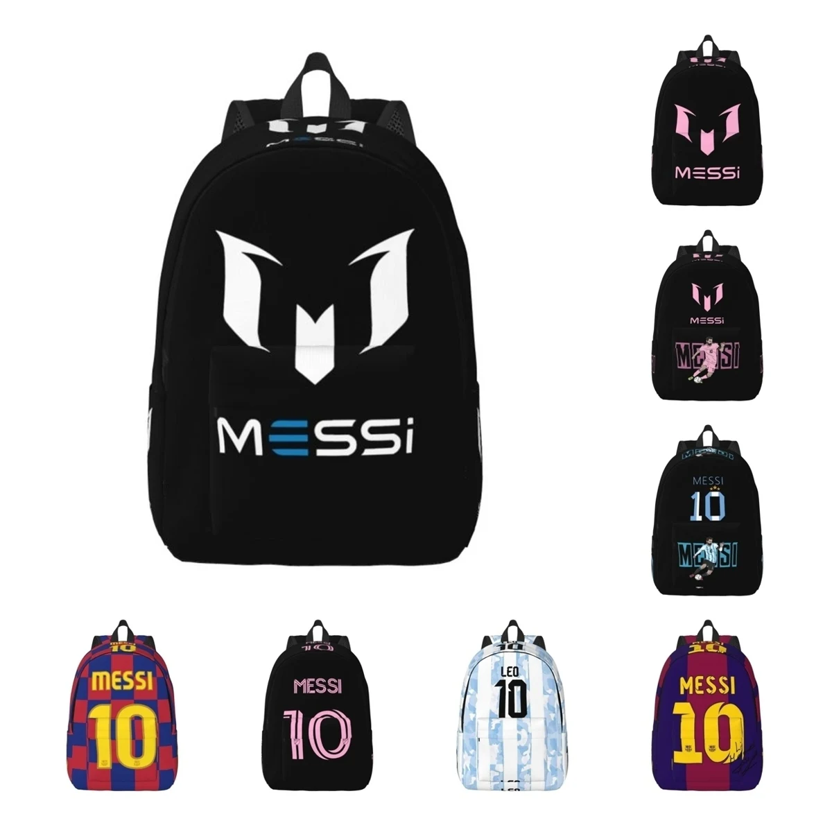 

Messied Football Messis Fashion Backpack Sports High School Hiking Travel Soccer Daypack for Men Women Laptop Shoulder Bag