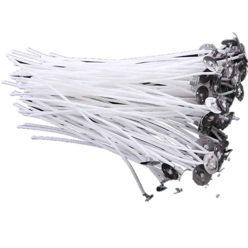 100Pcs/set Candle Wicks Smokeless Wax Pure Cotton Core 2.6cm/6cm/10/15/20cm DIY Candle Making Pre-waxed Wicks For Party Supplies candle wick candle wicks candle making kit candle making tool