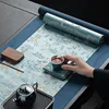 Chinese Fairy Dragon Brocade Dry Brewing Tea Mat Zen Waterproof One Person Tea Table Flag Insulated Tea Tray Mat Accessories 2
