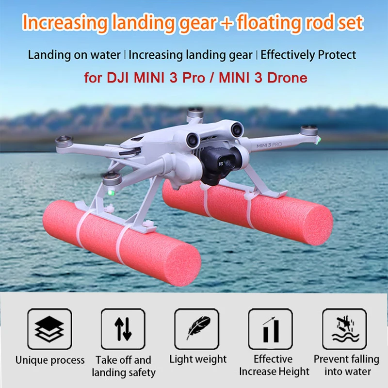 Kit Di Espansione Galleggiante Per Dji Mini 3 / Mini 3 Pro Drone Landing On Water Galleggiabilità Landing Gear Training Skid Drone Accessori