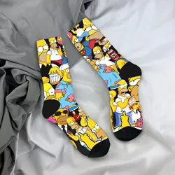Whimsical Cartoon Character Crew Socks - Autumn Fashion Non - Slip Sports Socks - One Size (5)