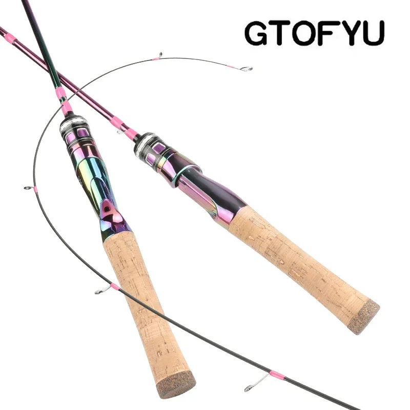 

GTOFYU Spinning Casting Fuji 5kg Fishing Rod Ultra Light 1.68/1.8m High Quality Carbon Lure 5-30g Baitcasting Pole 2 Sections