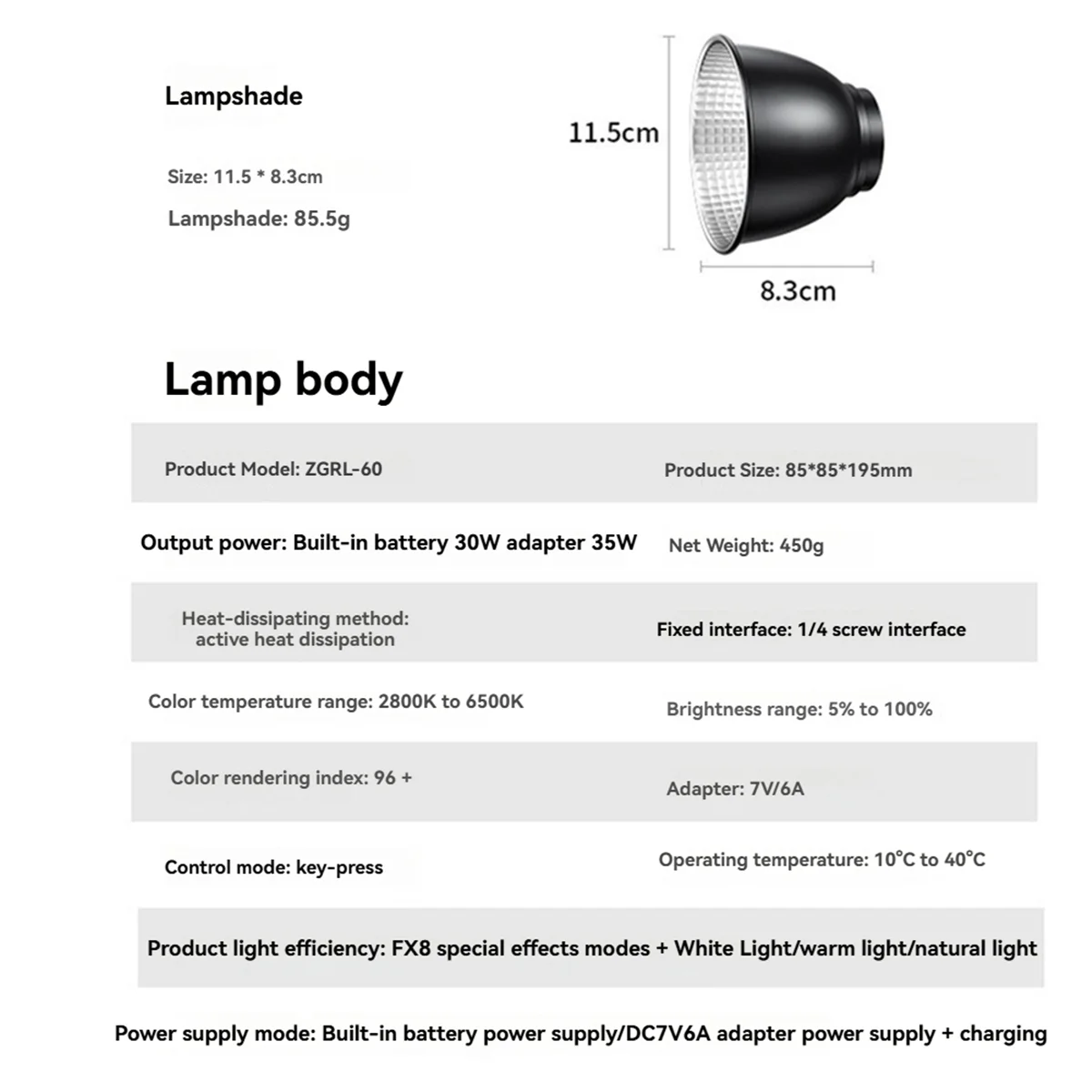 ABAN 60W Pro LED 비디오 조명 사진 스튜디오 조명 조명 제어 패널 포함 비디오 라이브 스트리밍 EU 플러그용 미니 소프트박스