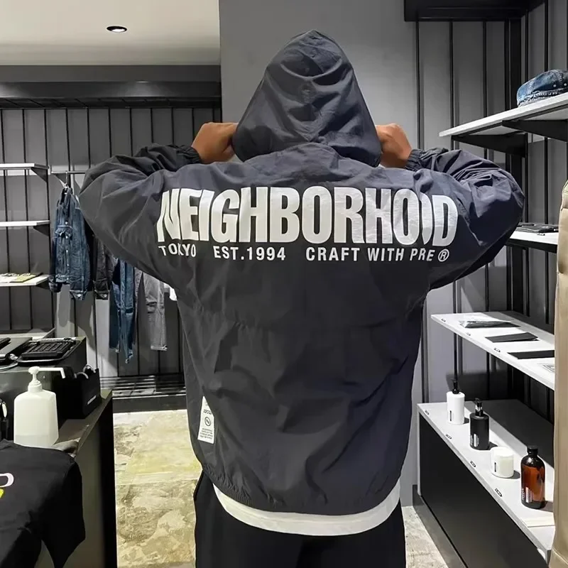 

2024 NEIGHBORHOOD NBHD half zippered hooded assault suit outdoor functional windproof and waterproof windbreaker jacket WT44