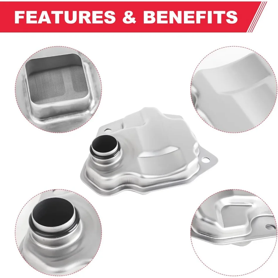 Filter Kit Fits Transmission Valve Pan Gasket Oil Strainer for Nissan Altima Rogue Sentra NV200 Dodge Caliber Jeep Mitsubishi