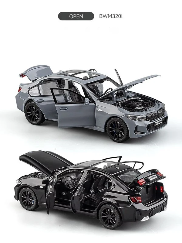 1:32 BMW 320i THE 3 G20 2023 Alloy Model Car Toy Diecasts Casting Sound and Light Car Toys For Children Vehicle 5