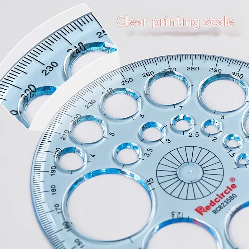 Foot Diameter 11.5cm 360-degree Circular High-grade Patchwork Ruler Circle Office School Drafting Supply Student Drawing Tool ruler set,drawing ruler