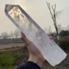 Natural Large Clear Quartz Crystal Points Reiki Tower Wand Healing Home Decoration 2