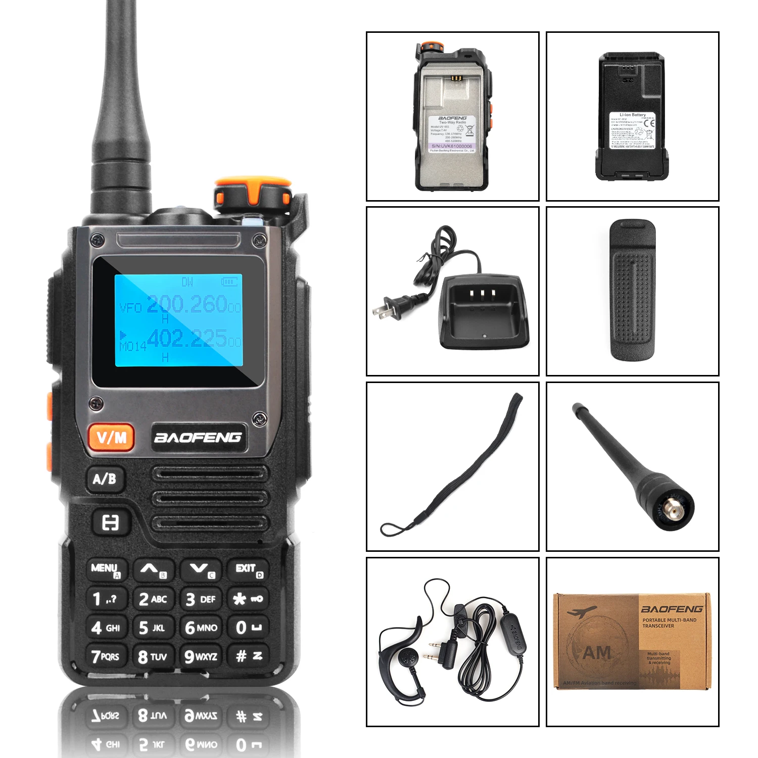 Baofeng-void fm Walkie talkie,マルチバンドエアバンド,noaa