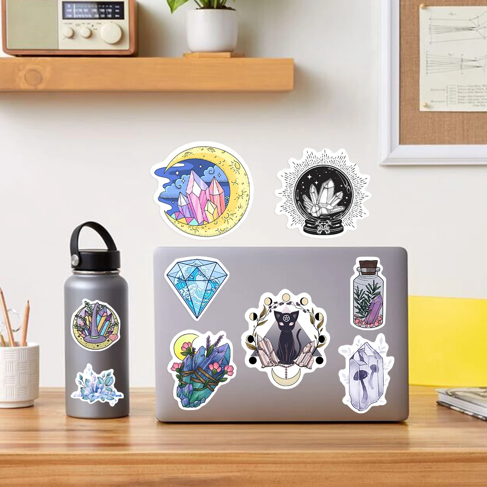 Cartoon Boho Style Crystal Stickers DIY for Laptop Luggage Refrigerator Phone Skateboard Graffiti Decal for Kids Waterproof PVC cartoon stickers paper stickers animal stickers cartoon sticker