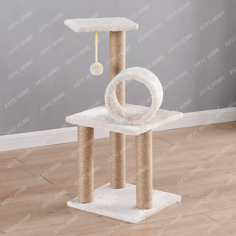 Cat Climbing Frame Nest Scratch Trees Villa Pet Supplies Toys Wooden Furniture