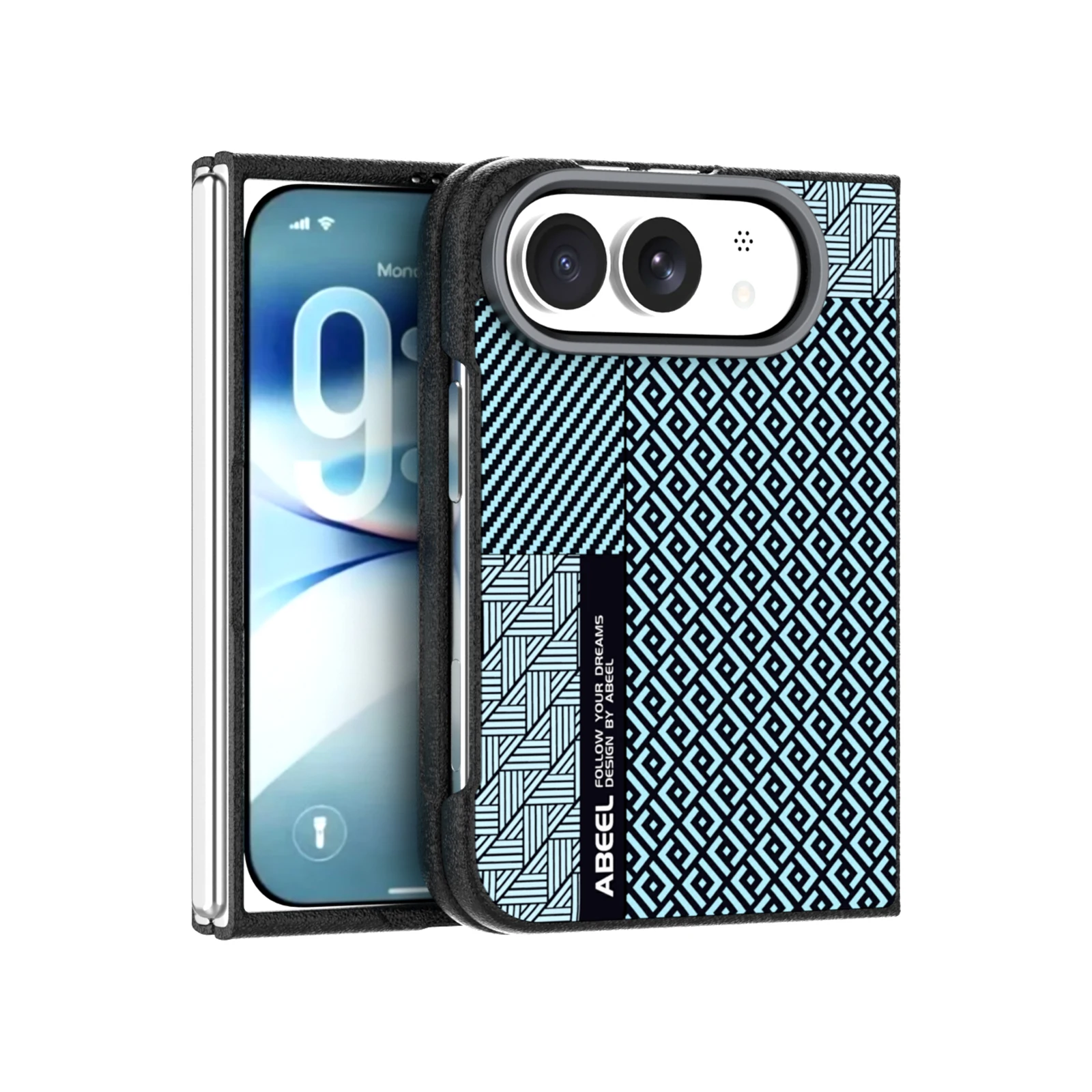 Premium Magnetic Carbon Fiber Texture Case - Skin-Friendly PC Cover with Wireless Charging Compatibility