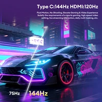 ZEUSLAP 16" 2.5K 144hz Portable Monitor 2560*1600 16:10 100%sRGB 500Cd/m²  Travel Gaming Display for Laptop Switch ps4 ps5 Xbox 3