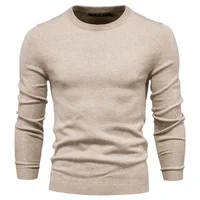 Thickened High Elasticity Men's Knitted Sweater round Neck Slim Fit Autumn Winter Casual Top Quality Material Chinese Origin