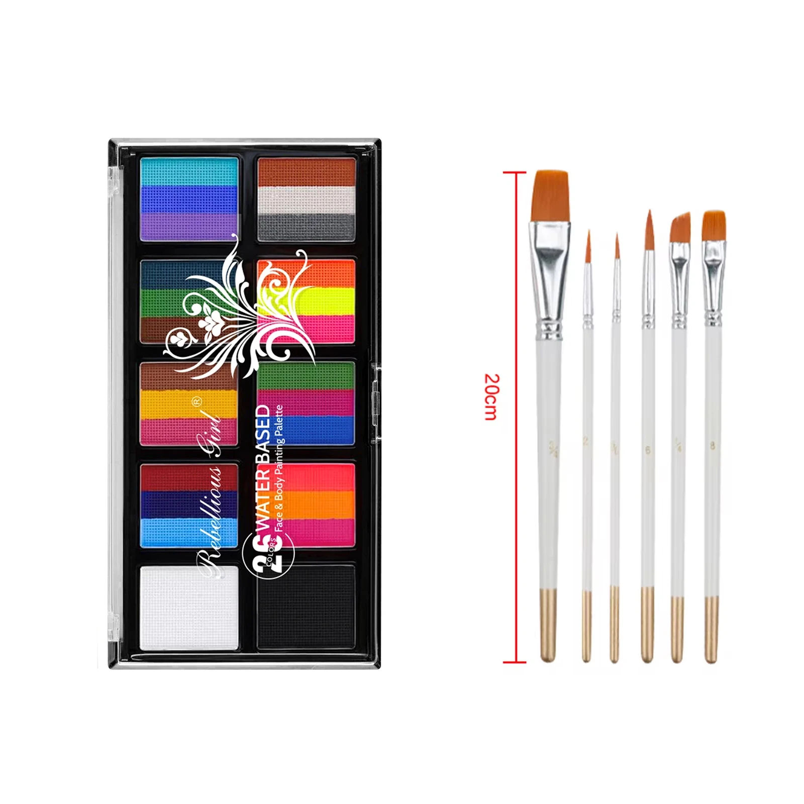 Vibrant 10-Color Face & Body Painting Kit with Brush