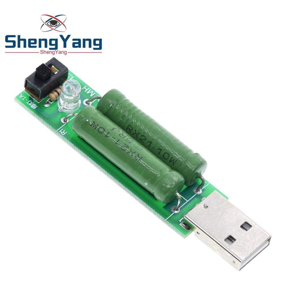 USB Port Mini Discharge Load Resistor TZT Digital Current Voltage Meter Tester 2A/1A With Switch 1A Green Led / 2A Red Led