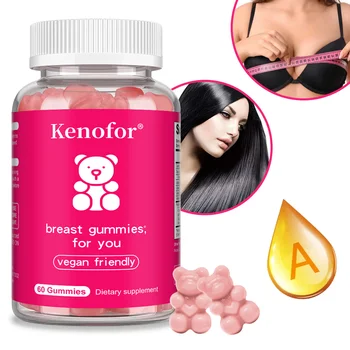 Breast Gummies for Women's Breast Development Breast Care Supports Hair Growth and Strength